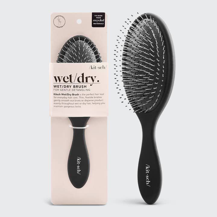 KITSCH - Wholesale Hair Brush/Comb - Wet/Dry Brush in Recycled Plastic