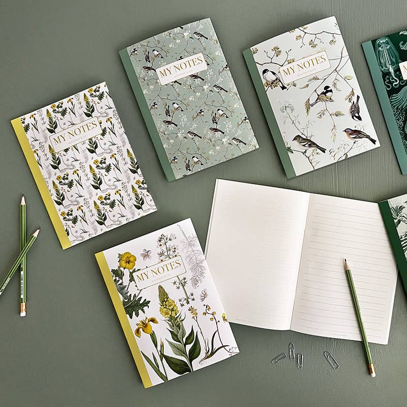 Koustrupco - Wholesale Notebook - Yellow floral pattern - Note Booklet -Made in Denmark2