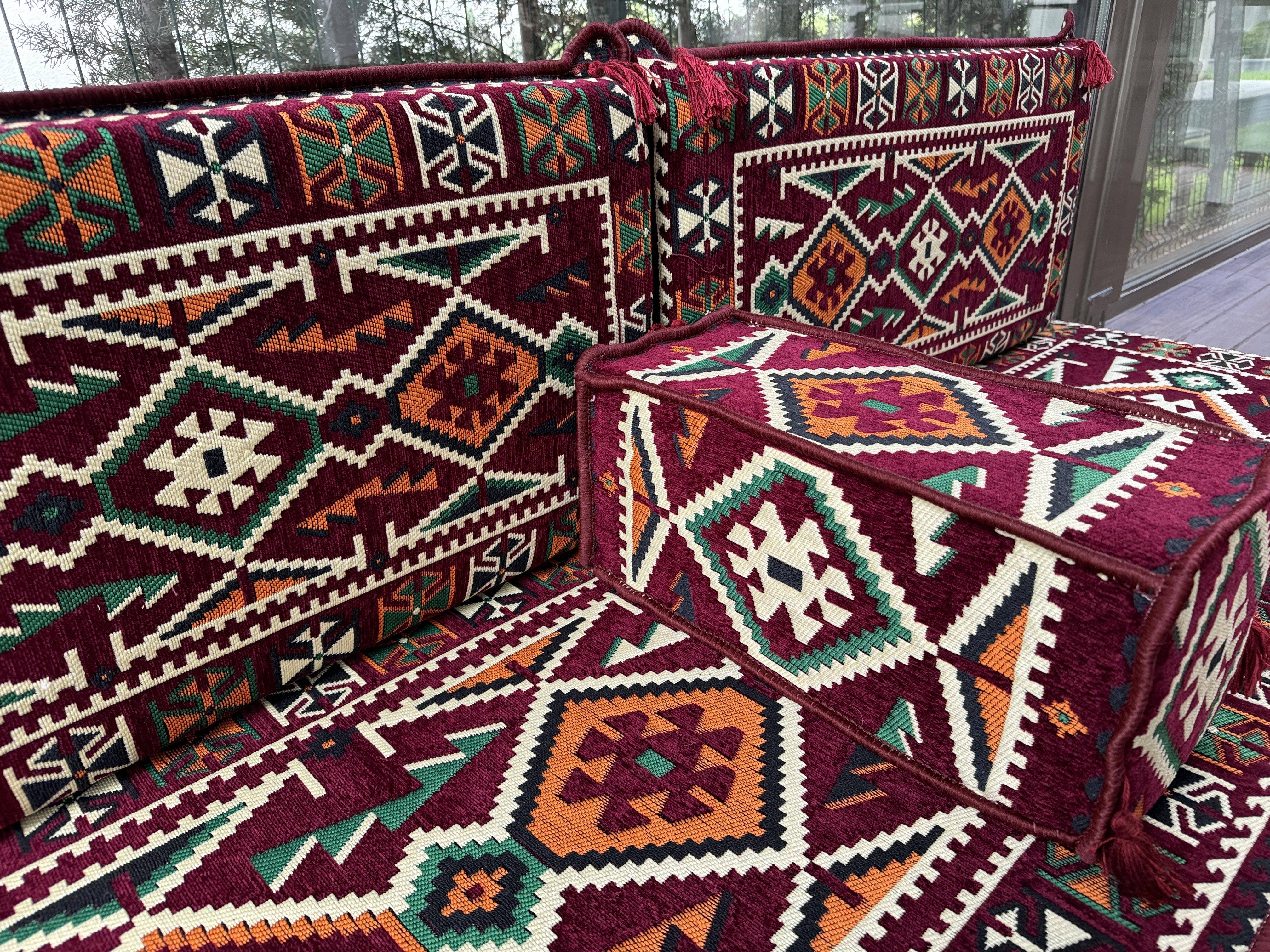 The Loom Wholesale – wholesale Sofa – Handmade Kilim Sofa Set for Rustic Floor Seating14
