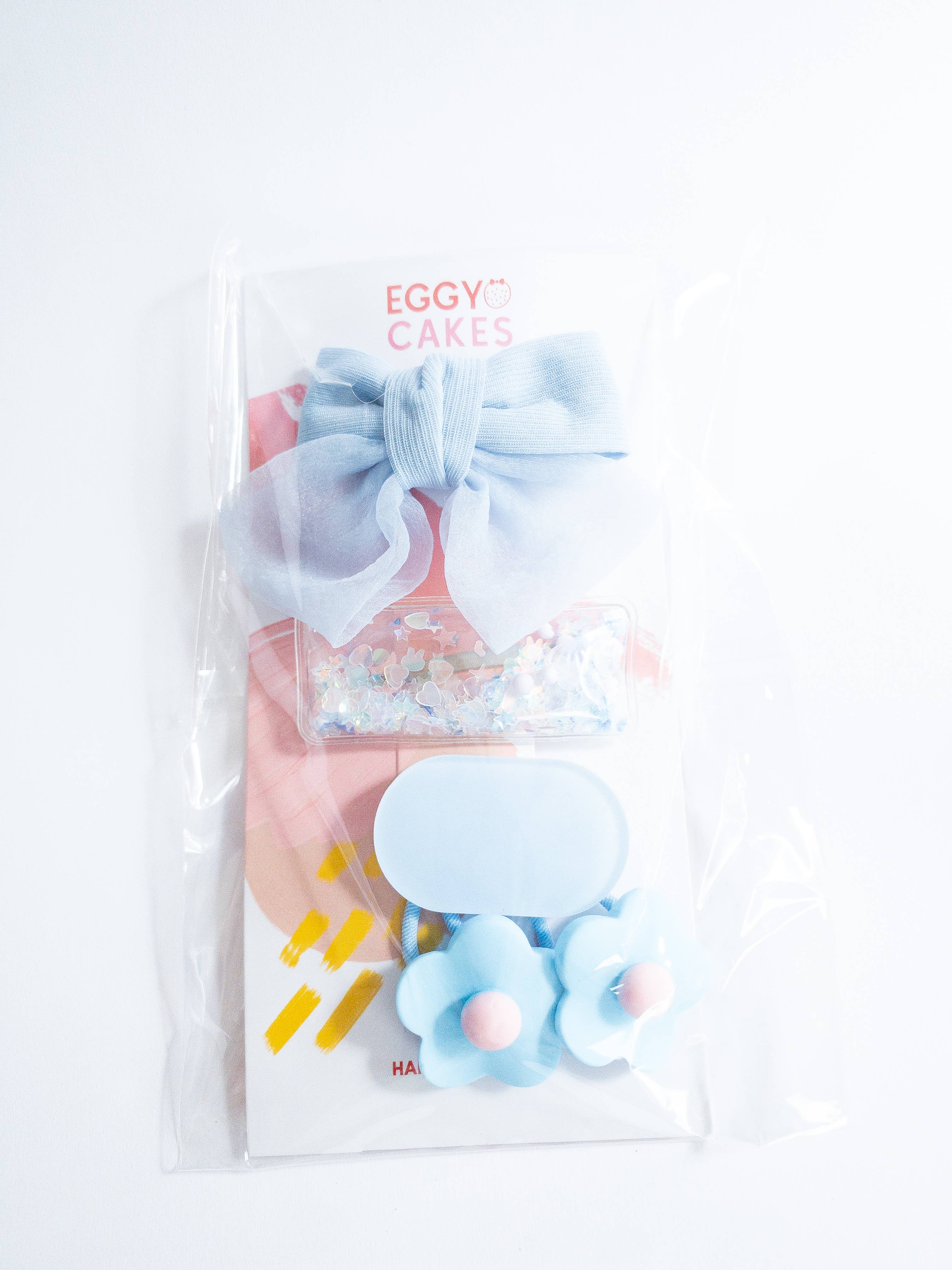Eggy Cakes - Wholesale Haaraccessoireset - kinderen - Shay Bow and Confetti 5-delige haarclipset4