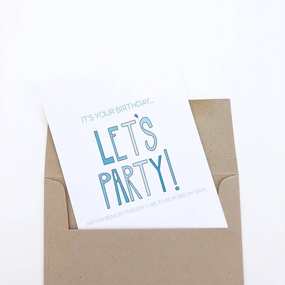 PAGEFIFTYFIVE - Wholesale Birthday Card - Lets Party Within Reason Card1