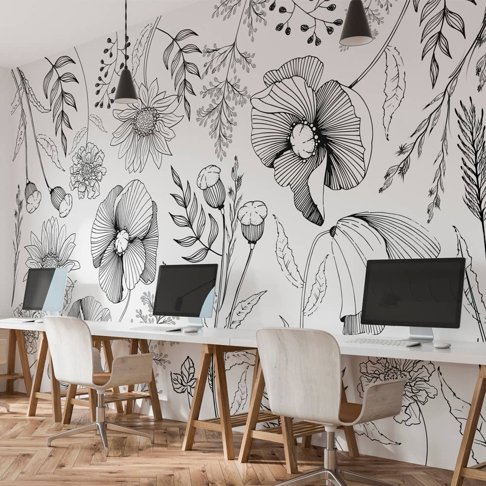APdecoration - Vendita all'ingrosso Carta da parati - Sfondi tessili adesivi Savy Flowers0
