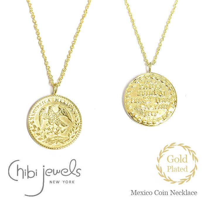 Oude Mexicaanse Munt Ketting (Verguld) voor wholesale door Chibi Jewels