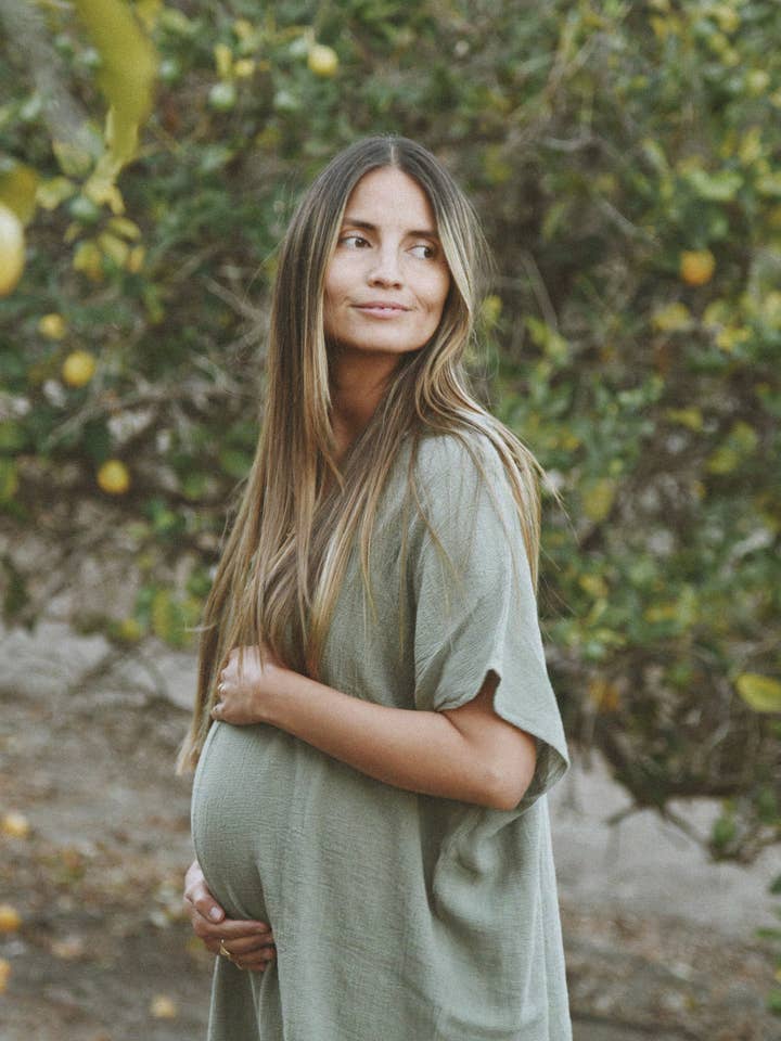 The Cala Kaftan // Sage for wholesale by Beachwood The Label