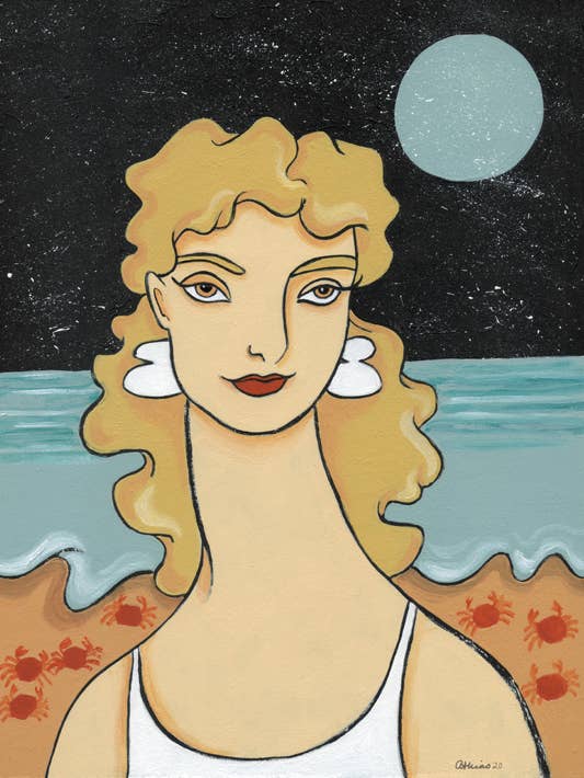 Astrologi Kræft Signeret Print for engroshandel hos Amanda Laurel Atkins Art + Illustration