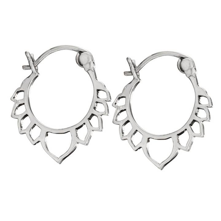 Marrakesh Sterling Silver Hoop Earrings for wholesale by Tiger Mountain Jewelry