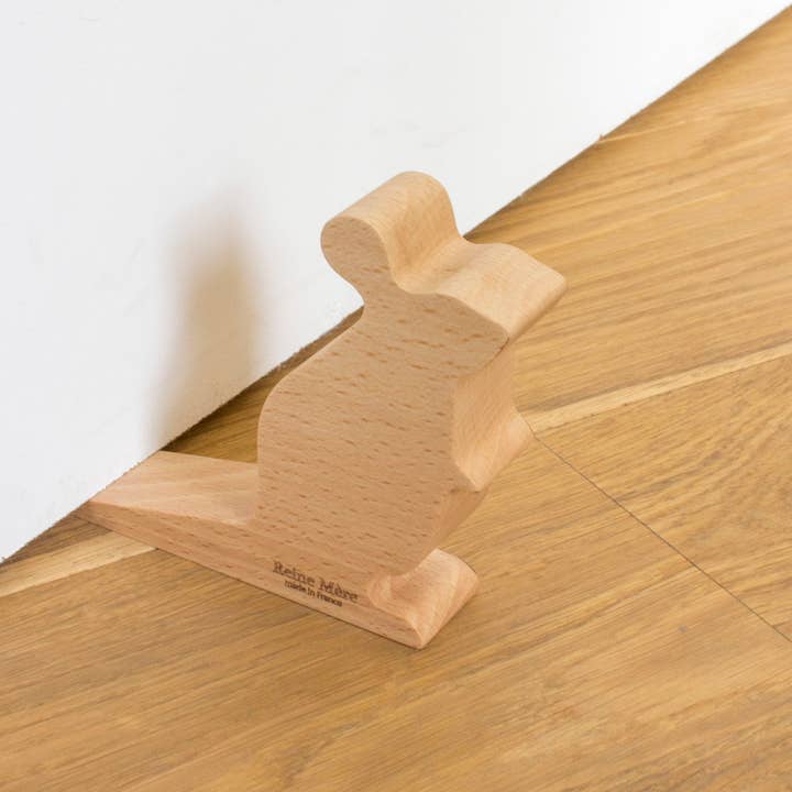 Reine Mère - Wholesale Door Stop - Mimi - Solid beech wood door handle (made in France)