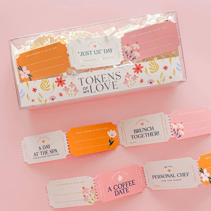 Curated for You Gifts - Wholesale Gift tag - B200 - Floral Love Coupons - Gift for Her 2002