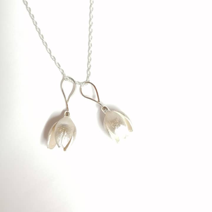 Andrew O'Dell Jewellery - Wholesale Pendant/Charm Necklace - Double Snowdrop pendant2