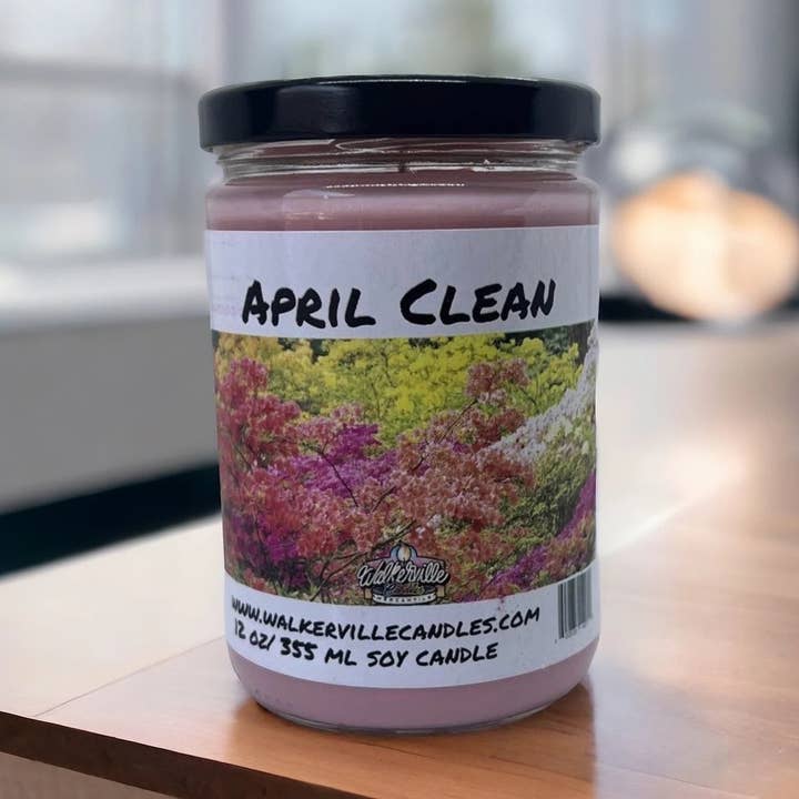 April Clean 100% Eco-friendly Coconut Soy Candle for wholesale by Walkerville Candles
