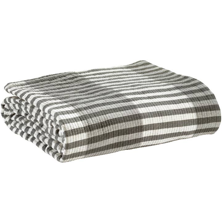 Coperta Calista Cenere 240 x 260 per la vendita all'ingrosso da parte di Maison Vivaraise & La Cerise sur le Gâteau