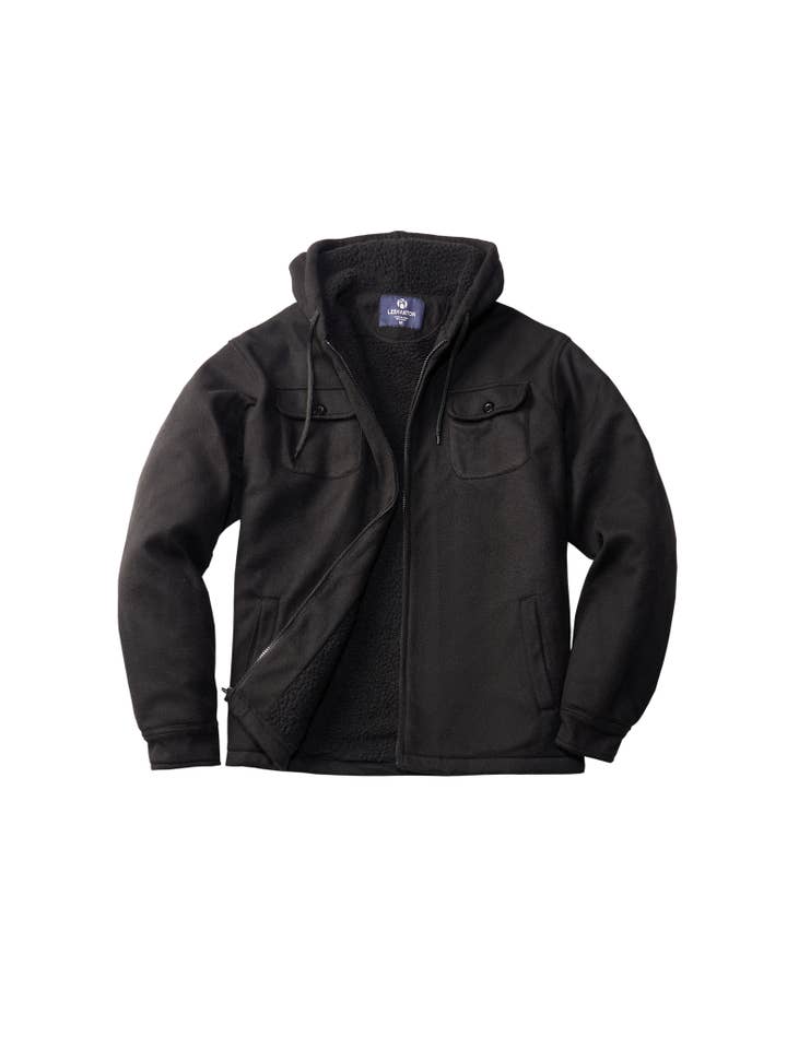 LeeHanTon - Wholesale Jacket - Men's - LeeHanTon Men's Hooded Sherpa Lined Plaid Jacket7