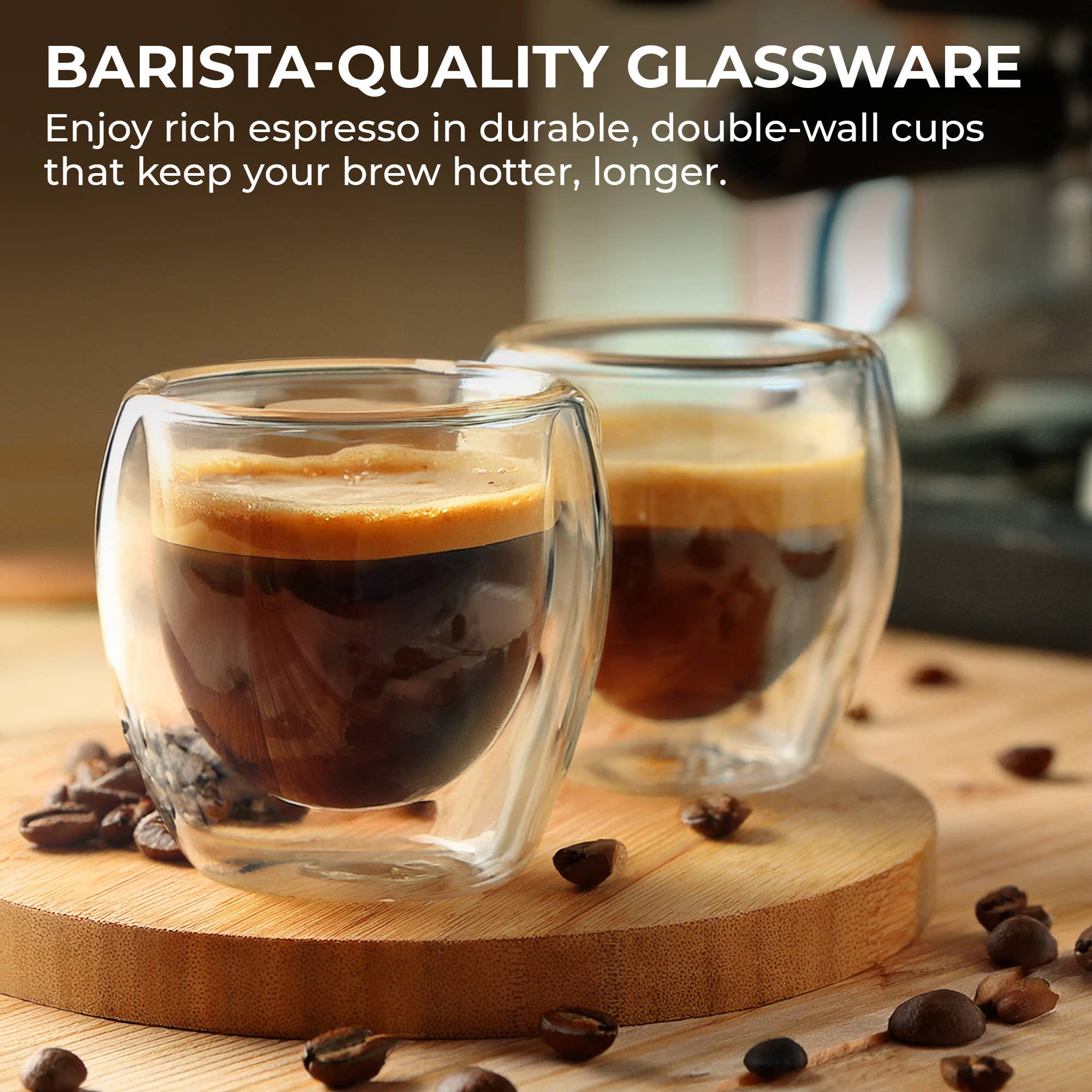 Kaffe - Wholesale Coffee/Tea Cup - Kaffe 3oz Small Espresso Cups Double-Wall Borosilicate Glass6