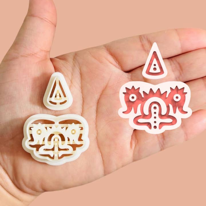 Aztec-Style Earring G Clay Cutter for wholesale by Roussell Prints and Demand LLC