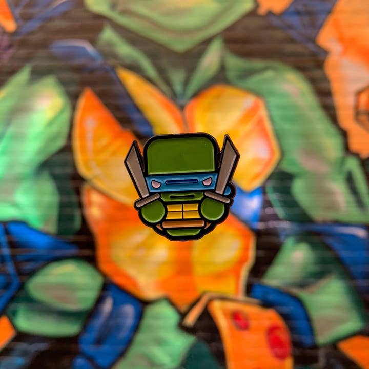 Ninja Turtle Pin for wholesale by Very Pun Stuff