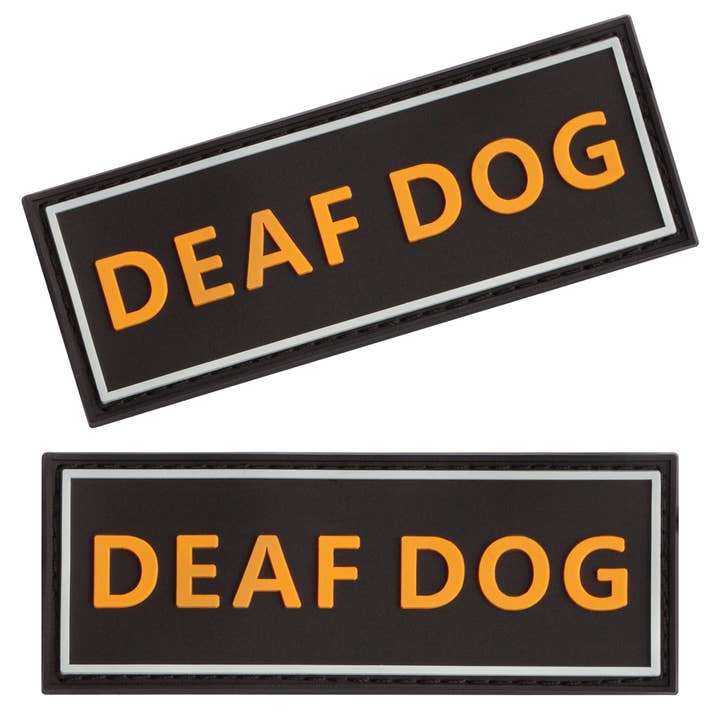 Dogline Deaf Dog 3D Rubber Patches for wholesale by Dogline