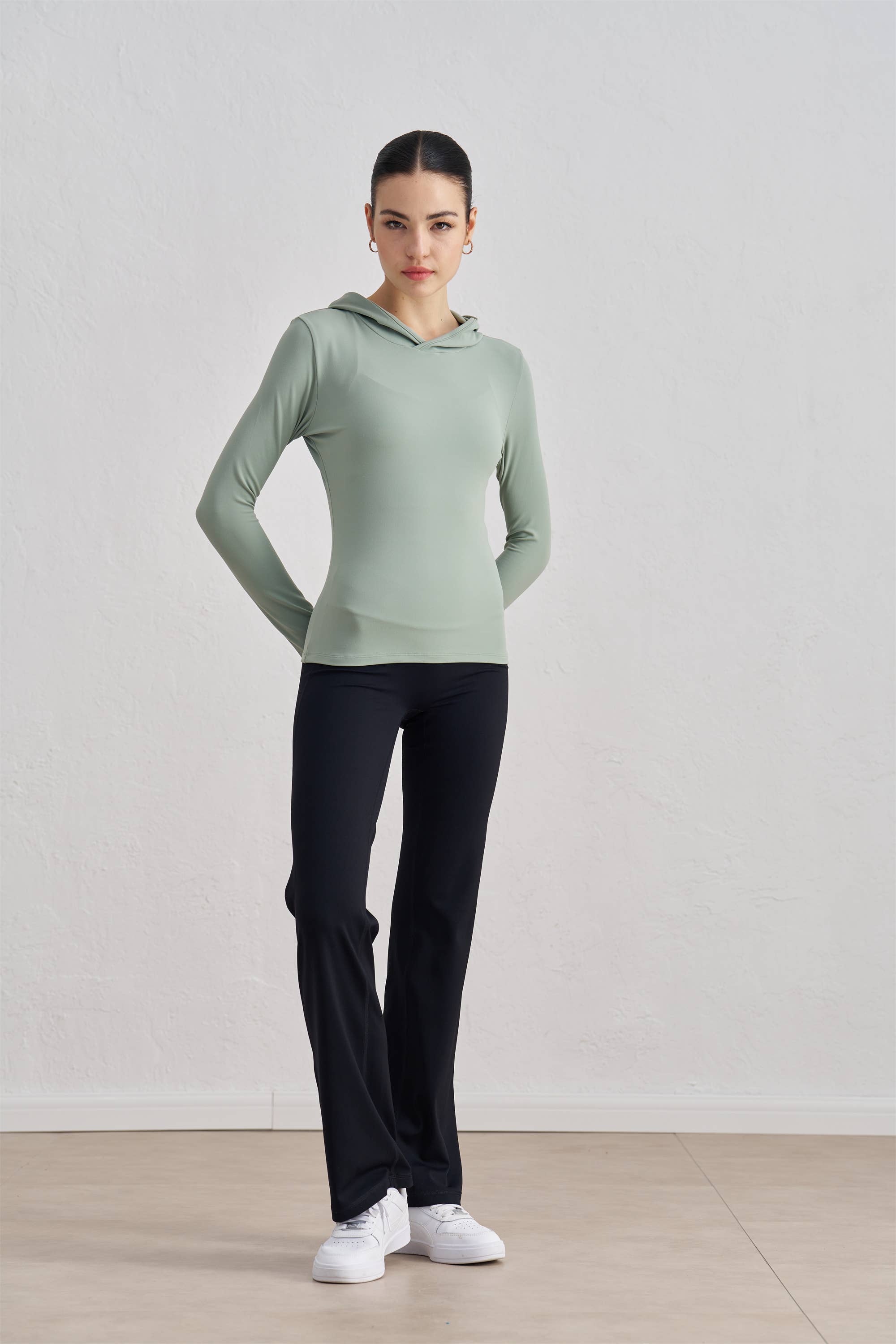 91thelabel - Wholesale Athletic Top - Women's - Juno Long Sleeve Active Top With Hoodie 2