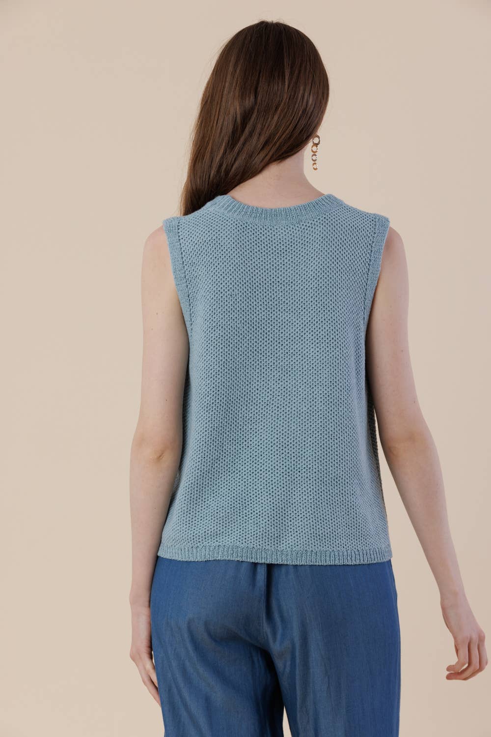 A & SHE – Großhandel T-Shirt – Damen – Salty Strickpullover-Top – Ärmellose Sommerweste4