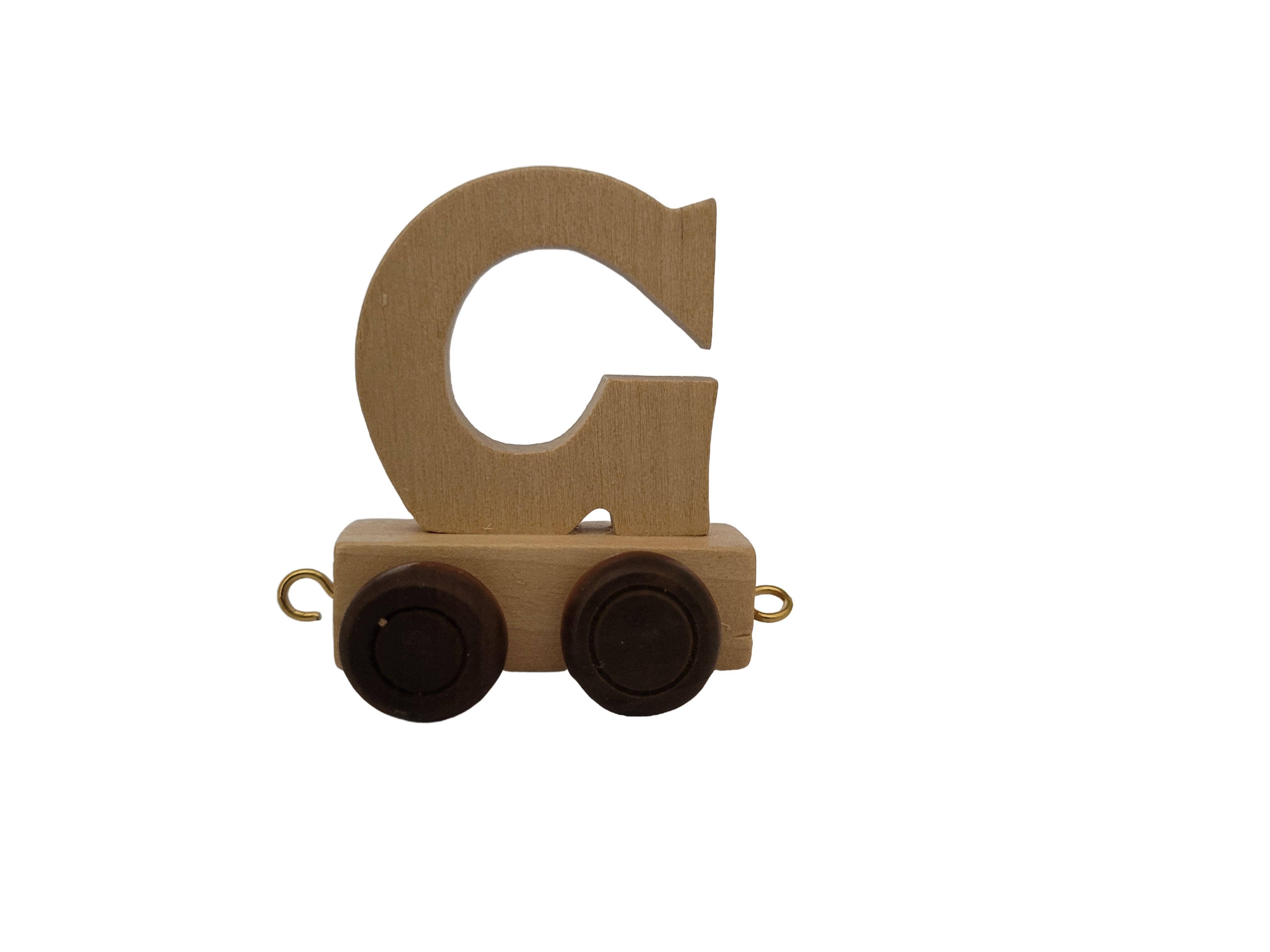 Ryan Town Toys & Gifts - Vente Jouet en bois – enfant - Lettres en bois A-Z - Train de prénom pour enfants (naturel)12