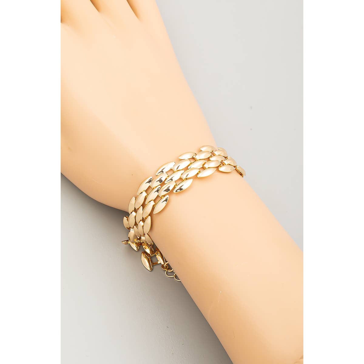 The Looks by Fame Accessories - Wholesale Link & Chain Bracelet - Oval Watch Chain Mesh Bracelet1