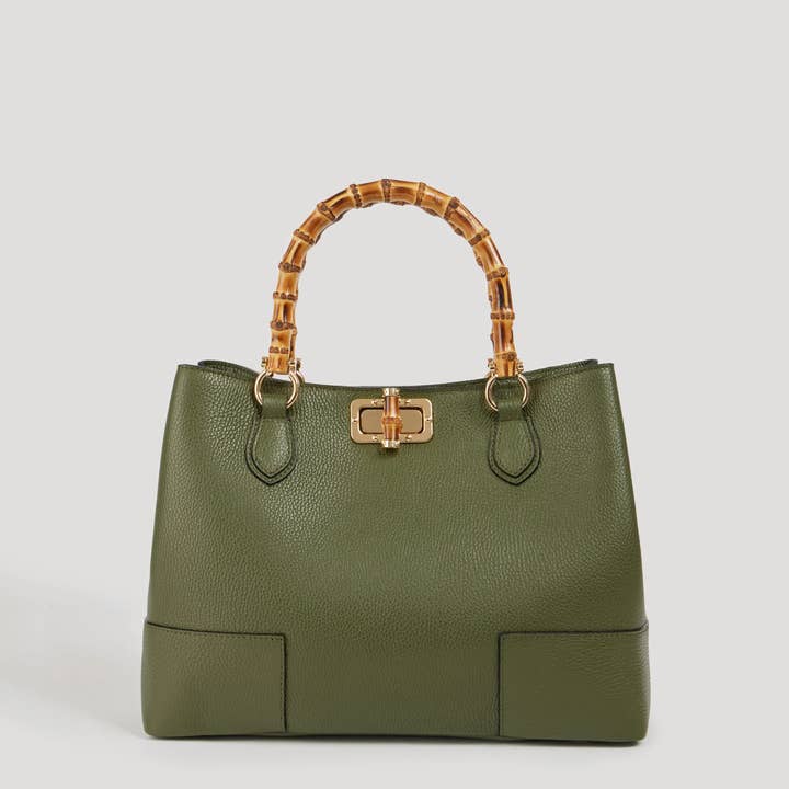 Voemièn - Wholesale Top Handle Bag - Women's - Bamboo Babe Bag in Beige Dollar Leather27