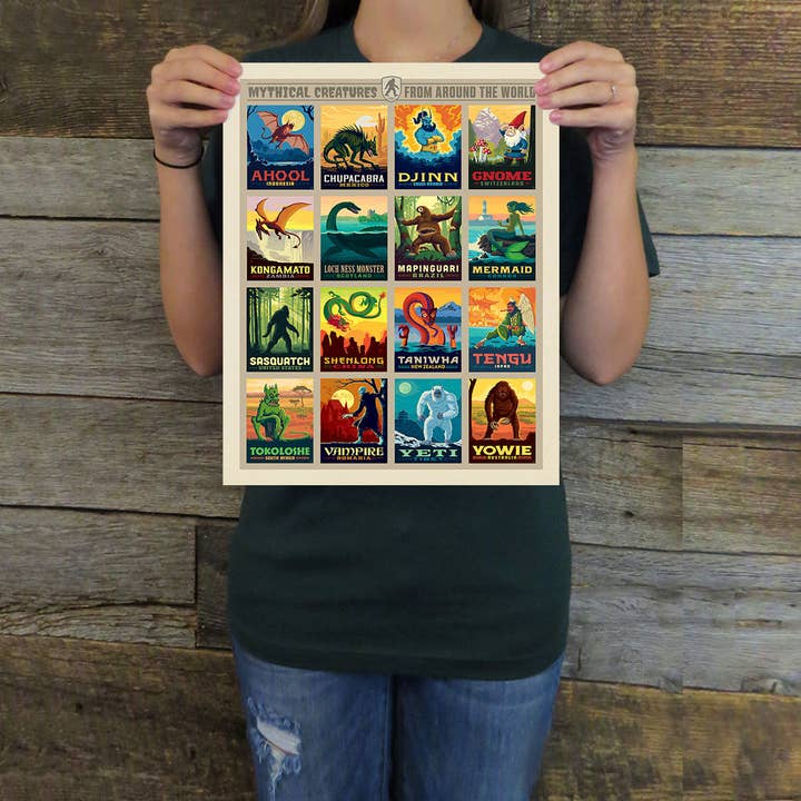 Stampa artistica delle creature mitiche del mondo (leggende) per la vendita all'ingrosso da parte di Anderson Design Group