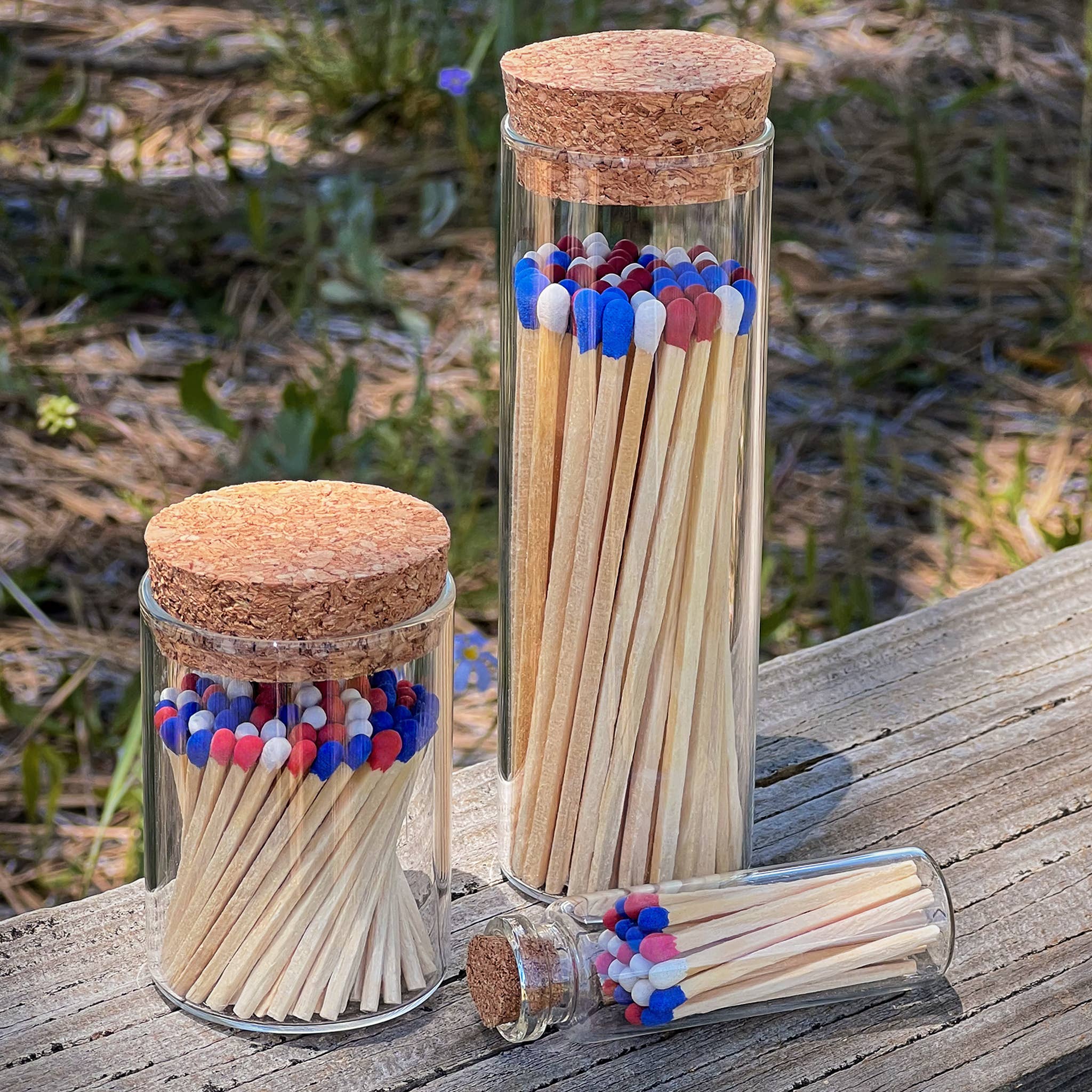 Patriotic Red, White & Blue Matches, Size & Holder of Choice for wholesale on Faire10