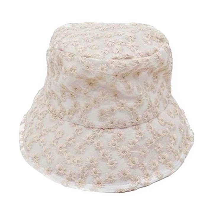 DAISY-NUDE BUCKET HAT for wholesale by gaiaaccessories