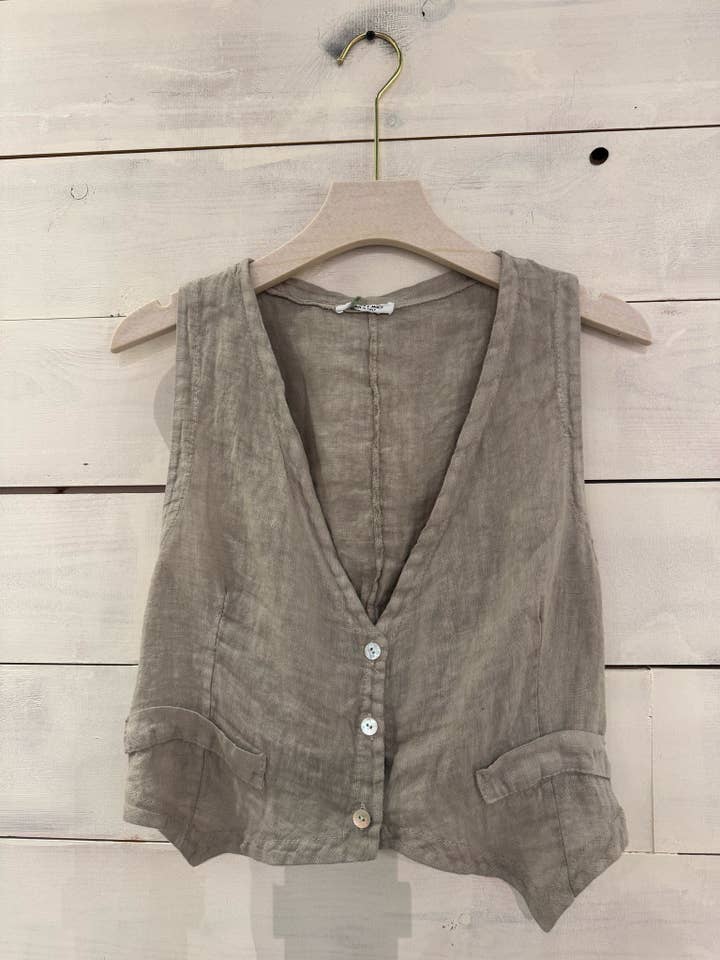 Linos y Textiles - Wholesale Blouse - Women's - REF:6454 100% linen blouse8