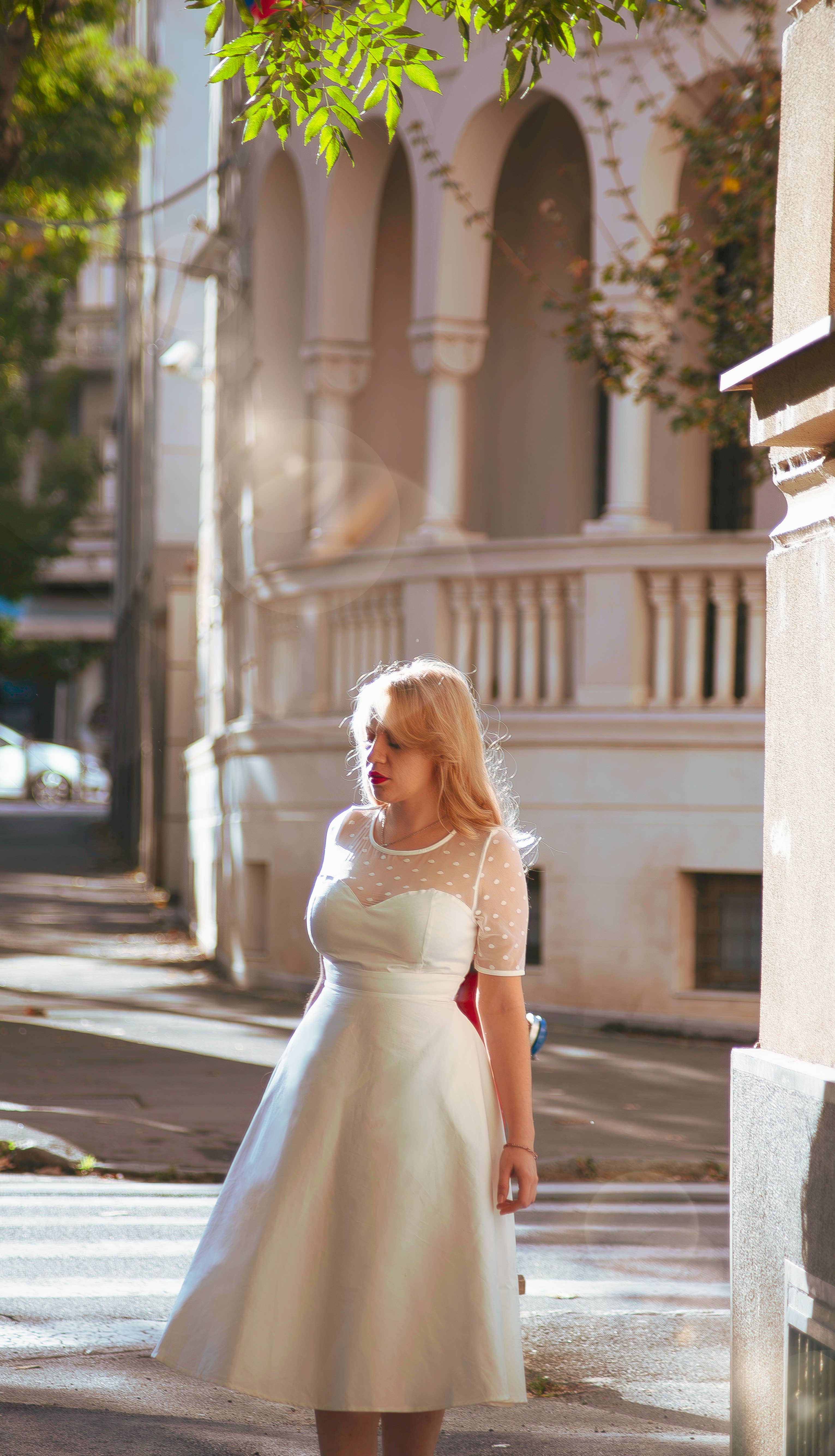 Dolly & Dotty – Vestido - Mulher por atacado – Vestido de Noiva Elizabeth II de Tule com Poás e Mangas Curtas14