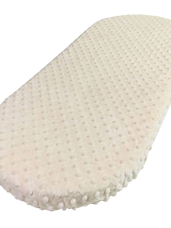 Ivory Minky Dot Fitted Sheet for wholesale by Wendy Anne