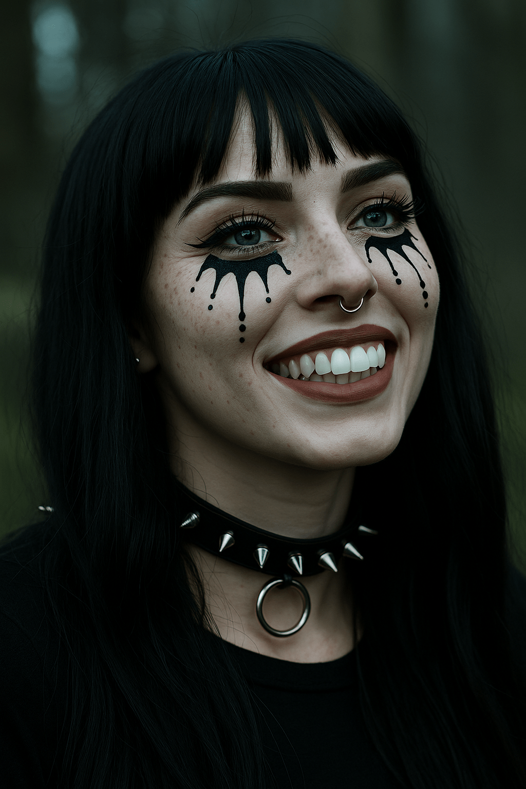 Perfect Pennywise Black Glitter Face Sticker for wholesale on Faire3