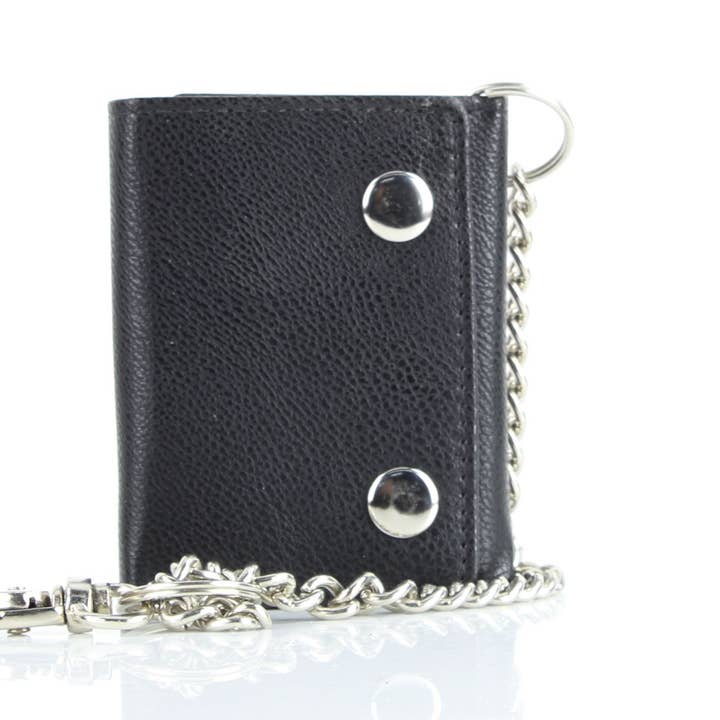 Leather Impressions Inc – Engroshandel Tegnebog - Dame – Vegansk læder klassisk stil kædepung VL520-CHAIN7