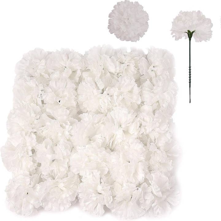 100 White Silk Carnation Picks, Artificial Flower Heads and other Purchase wholesale wreaths and flowers. Free returns & net 60 terms on Faire trending on Faire.