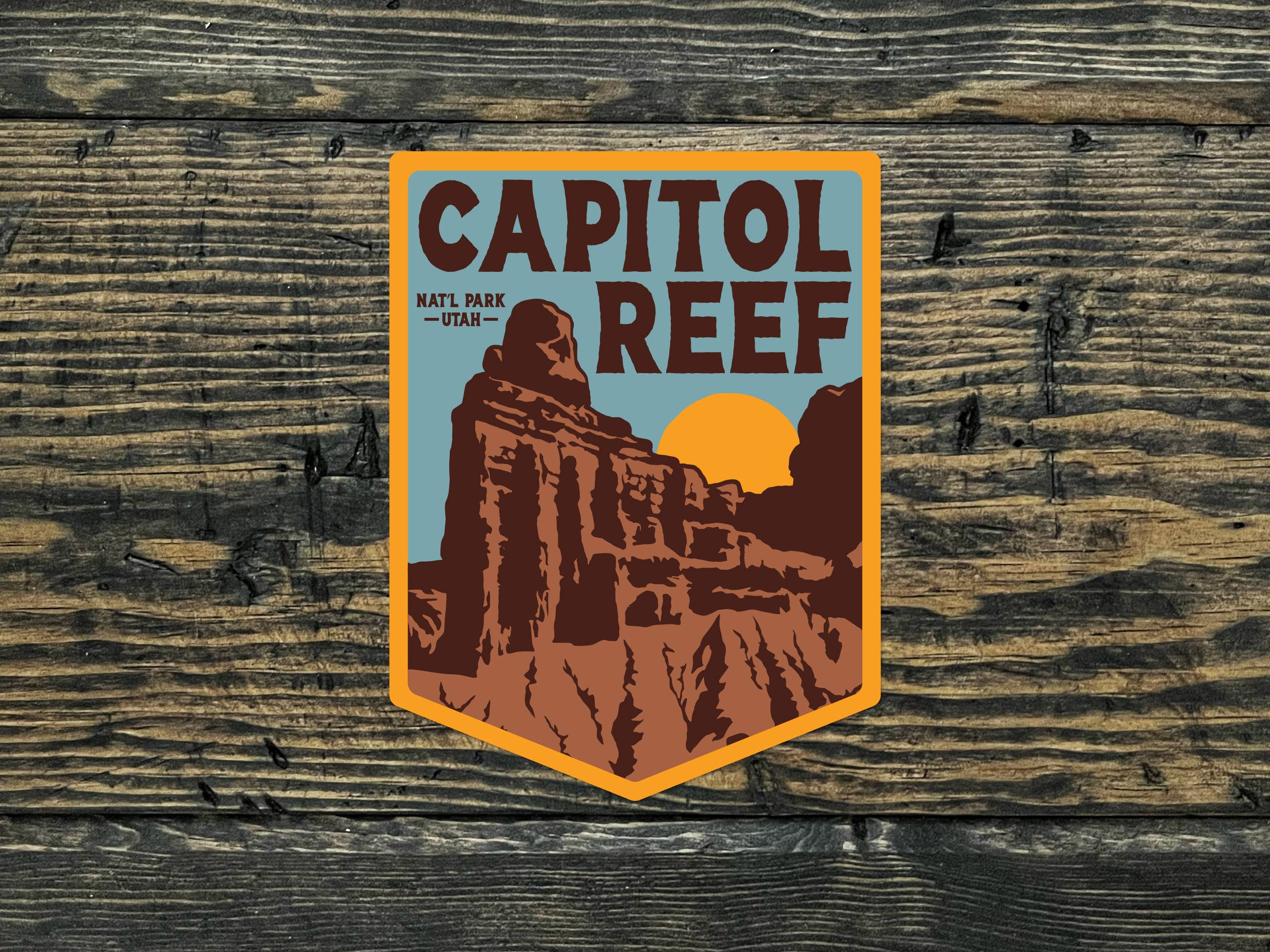 Adventure Responsibly – Engroshandel Klistermærke – Capitol Reef Nationalpark Sticker | Skorsten Rock1