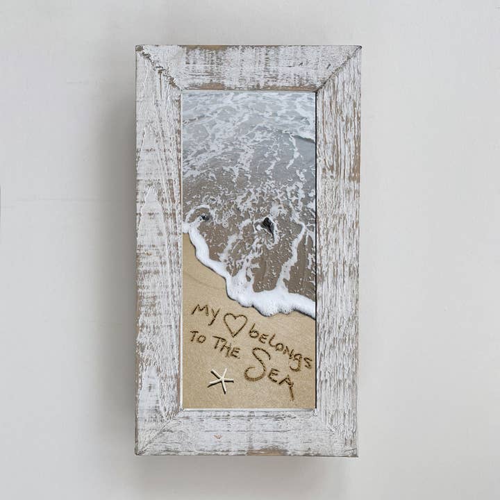 Framed Waves - my heart belong to the sea 317 for wholesale by LISART LLC