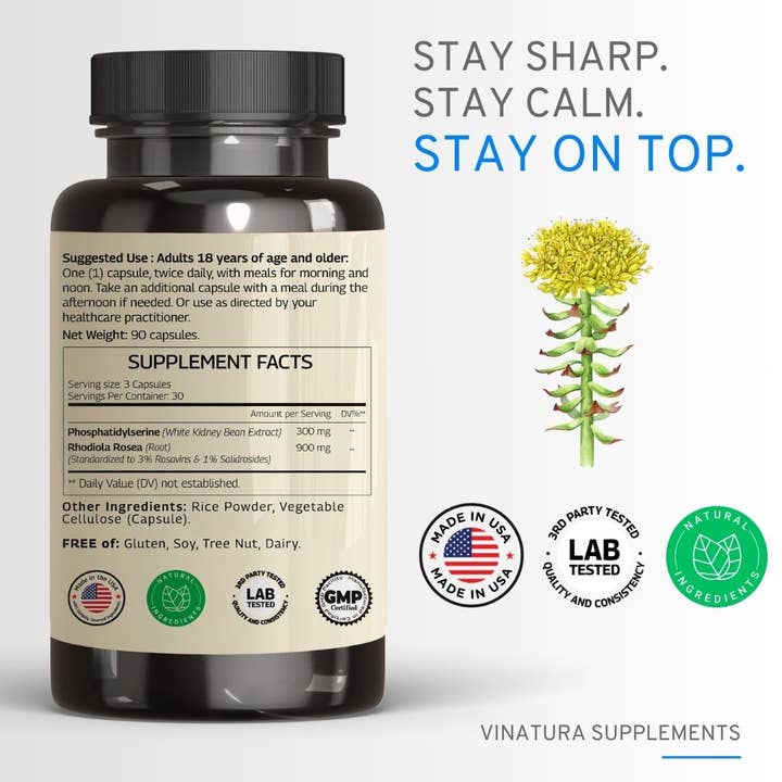 VINATURA SUPPLEMENTS - Wholesale Oral Supplement/Vitamin - PhosphatidylSerine Rhodiola Rosea1