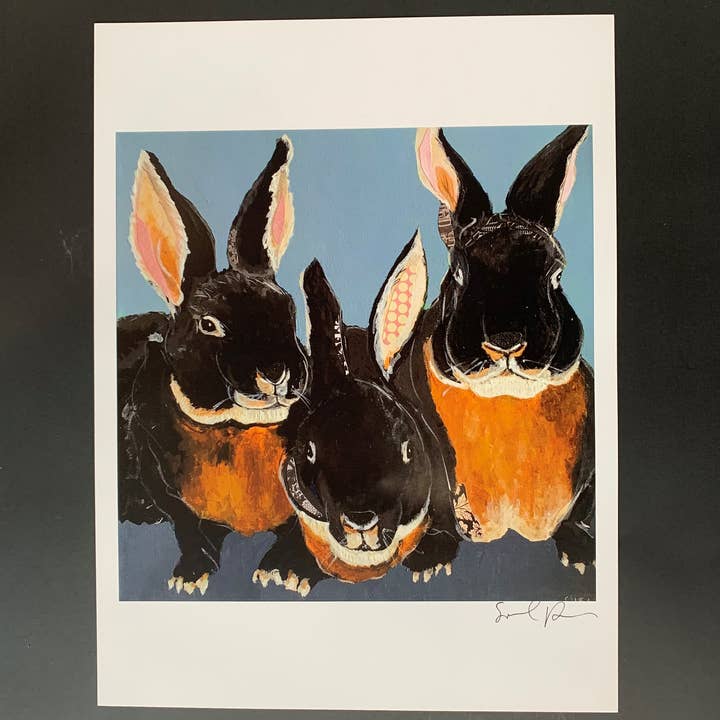 Coniglietti in velluto nero per la vendita all'ingrosso da parte di ZouZou's Basement