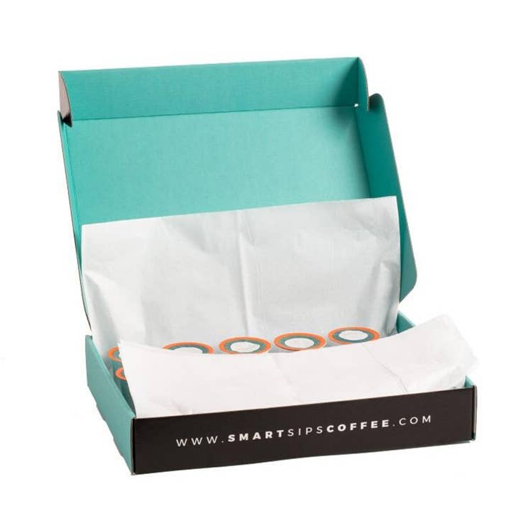 Smart Sips Coffee – wholesale Kaffepoddar – Perk Box, smaksatt kaffe Gourmet Provtagare - Medium Roast