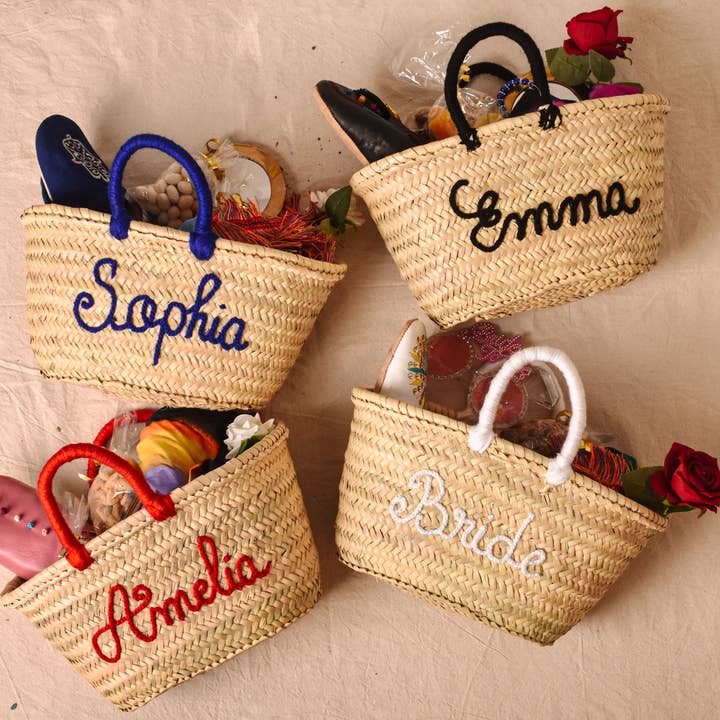King Of Handmade - Wholesale Beach Bag - Custom embroidered Medium handbags For Bride, Bridal party