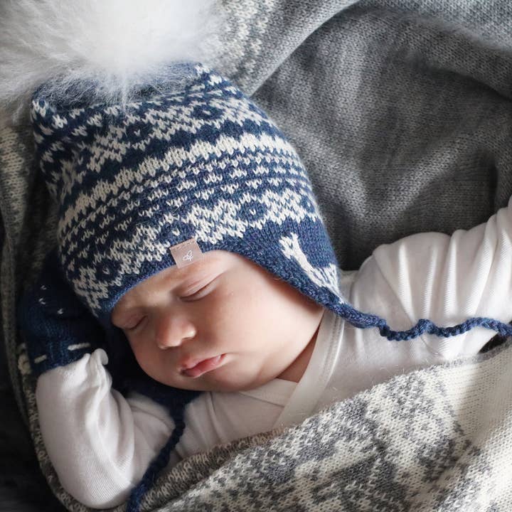 Samantha Holmes Alpaca Clothing and Gifts - Wholesale Newborn/Knit Hat - Baby - Alpaca Baby Earflap Hat - CLEARANCE PRICE4