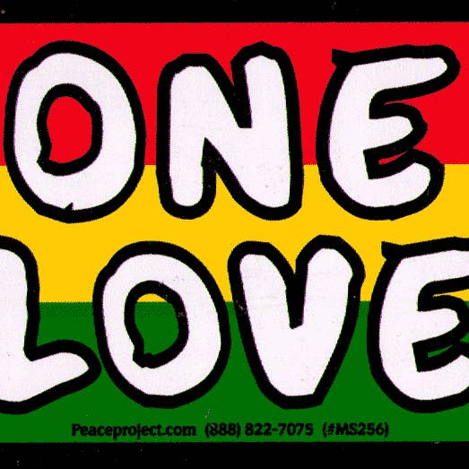 Small Sticker - One Love for wholesale by Syracuse Cultural Workers