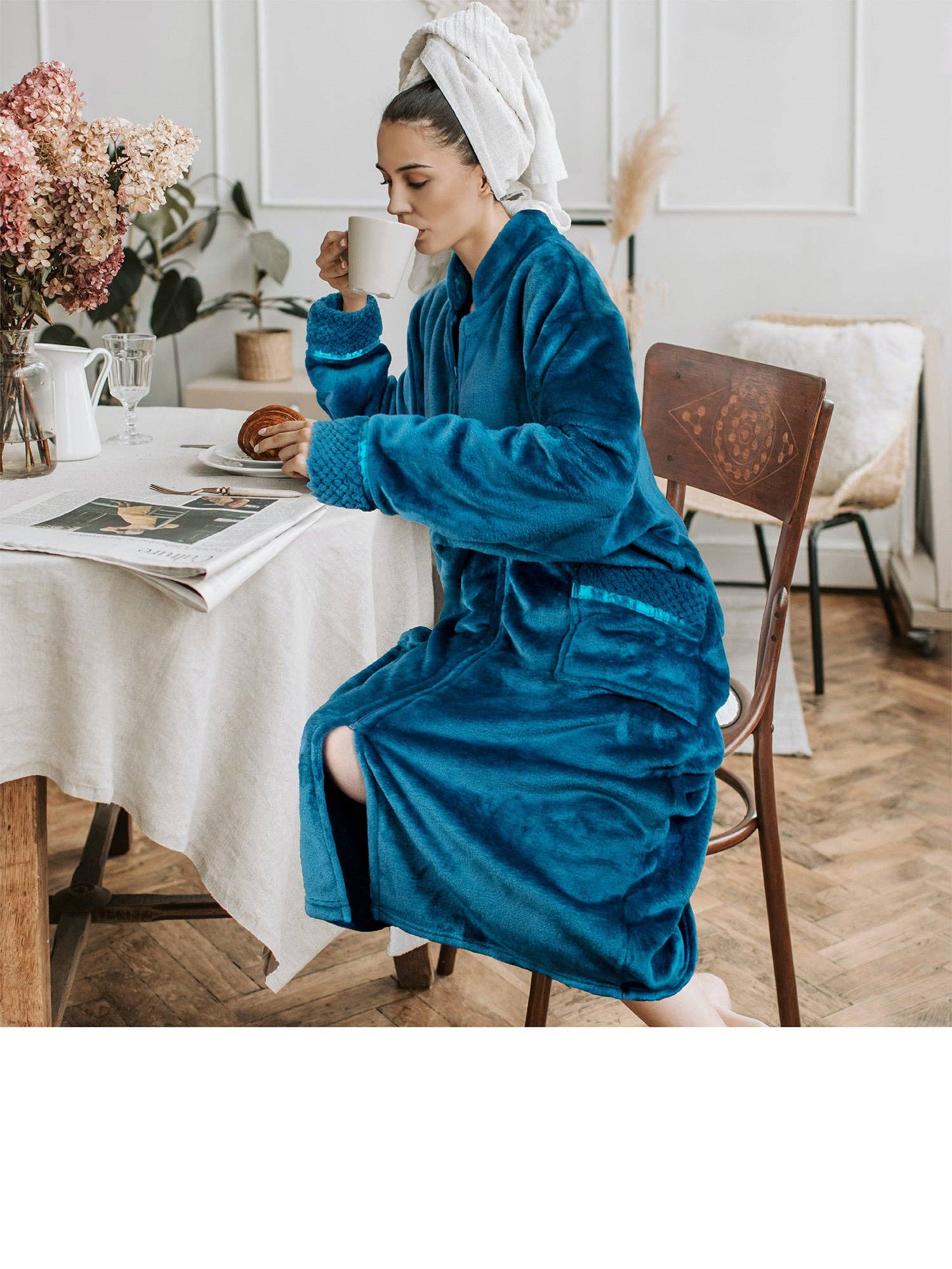 Pavilia - Wholesale Robe - Women's - Women's Housecoat Zipper Robe36