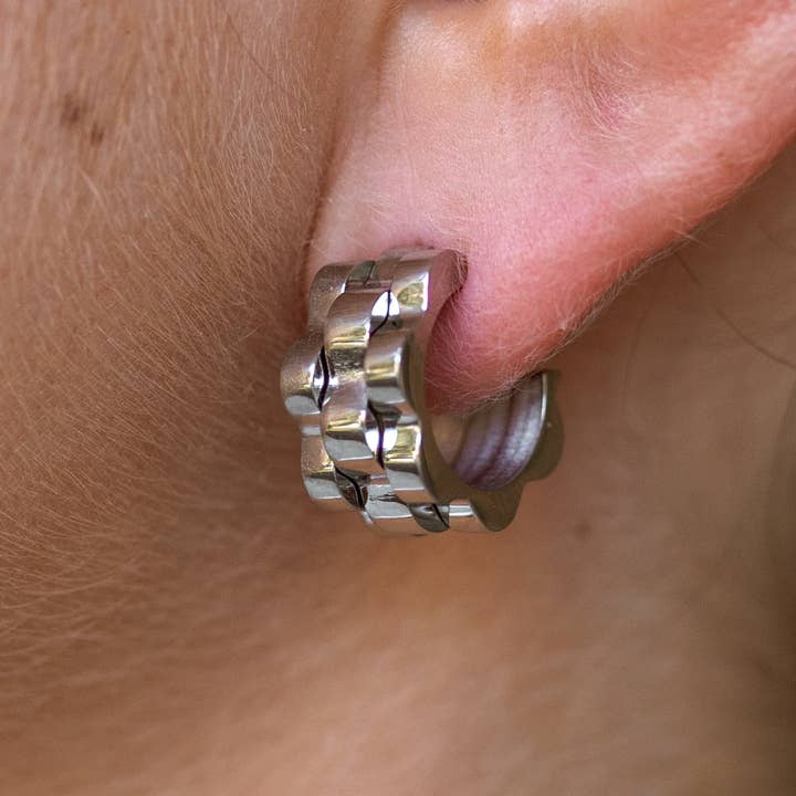 Argent Lineage Hoops Argent en vente sur Faire2