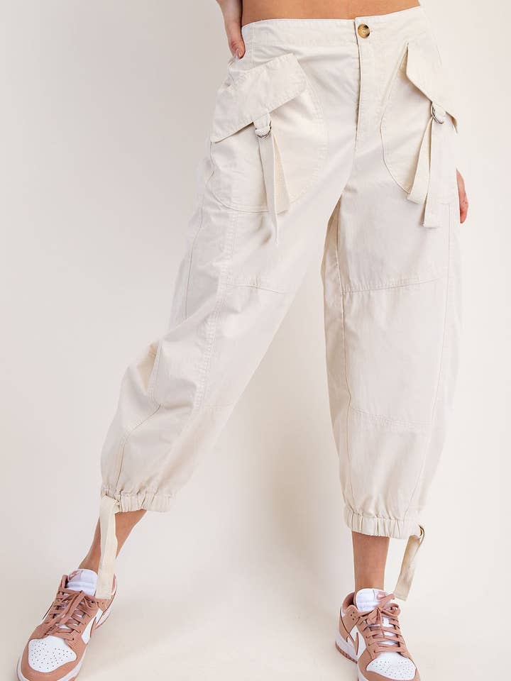 PL7114 - FLAP POCKET CARGO JOGGER PANTS for wholesale by Peace Love Line