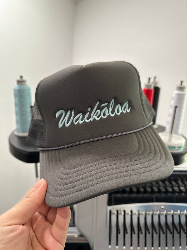 Casquette de camionneur avec nom personnalisé de ville d'Hawaï Grande Île Oahu Kauai pour la vente par HI Family