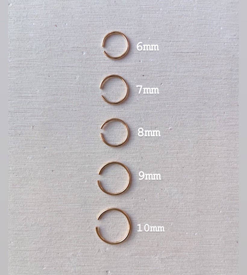 AVA Handmade Jewelry – Großhandel Hoops – Endlose winzige Reifen; Nasenring; Nasenring; Nasenpiercing Ring; Goldener Nasenring; silberner Nasenring; winziger Nasenring; 6 mm; 7 mm; 8 mm; 9 mm; 10 mm9