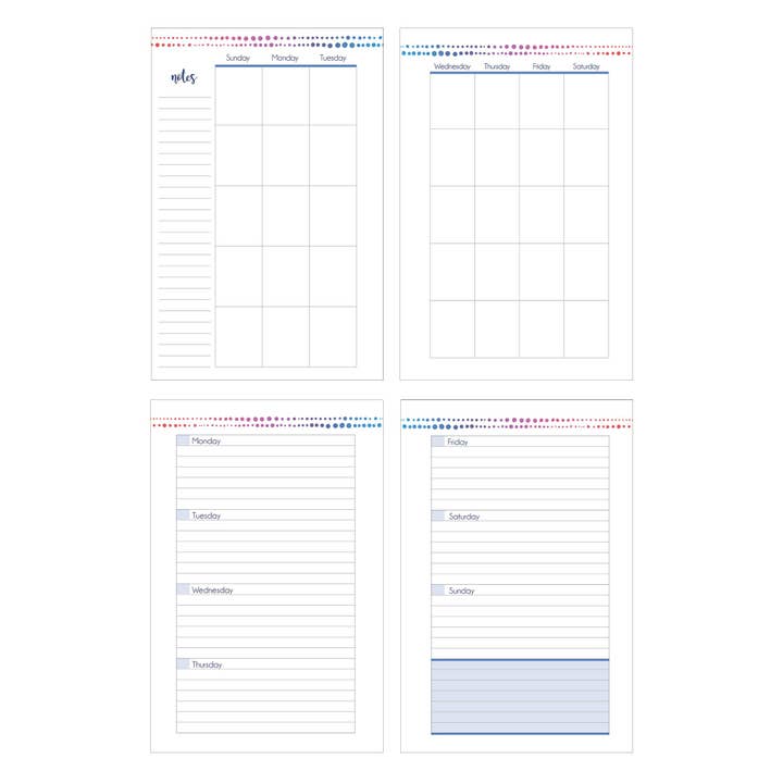 Paper House Productions - Wholesale Planner - Watercolor Mandala Mini 12 Month Undated Planner