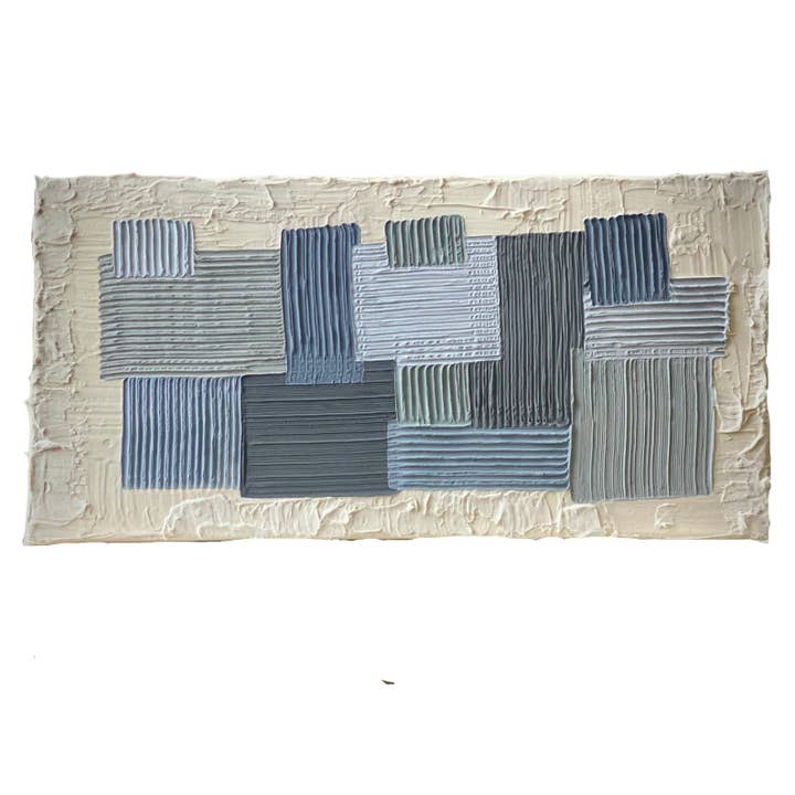 „Geometrische Grautöne“//10" x 20" für den Großhandel von Seneca Avenue Arts