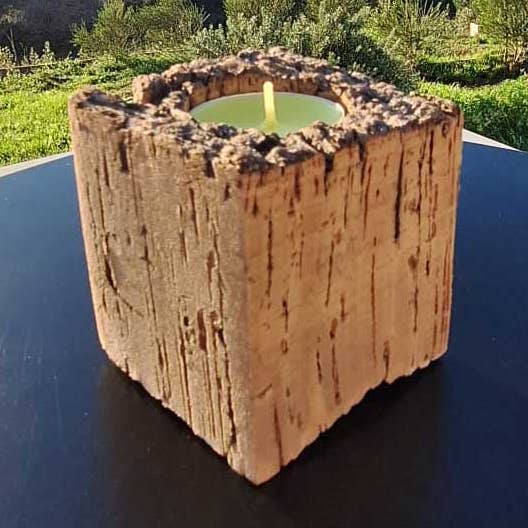 Kaarsenhouder van ruwe kurk - Troia 01 (Tróia Séries) voor wholesale door Chapada Eco Cork